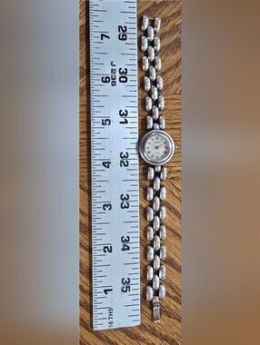 Gianello Sterling Silver Link Bracelet Watch